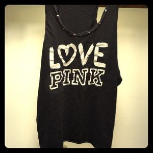 VS PINK love pink racerback tank